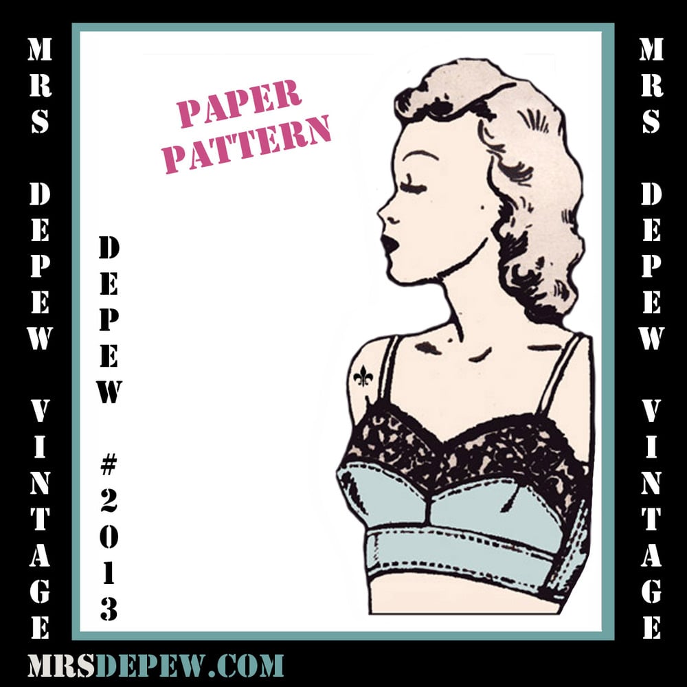 Image of 1940's Style French Bra Depew 2013 Paper Sewing Pattern