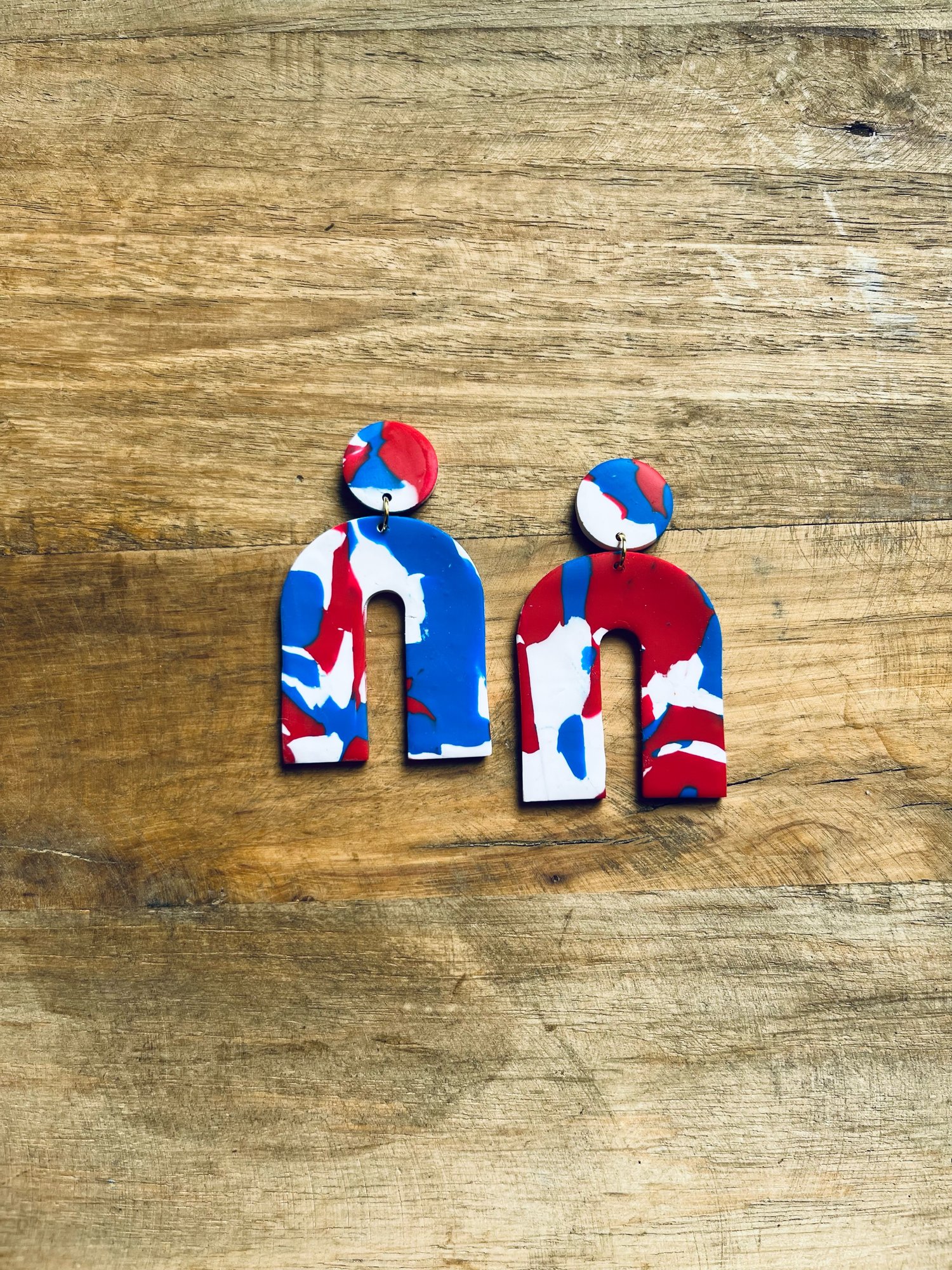 Image of Arches in Red, White and Blue