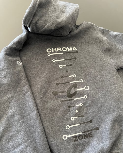 Image of grey CHROMA  ZONE hoodie