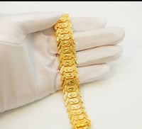 Image 1 of Luxury Dragon Scale 24K Gold Plated Men’s Bracelet