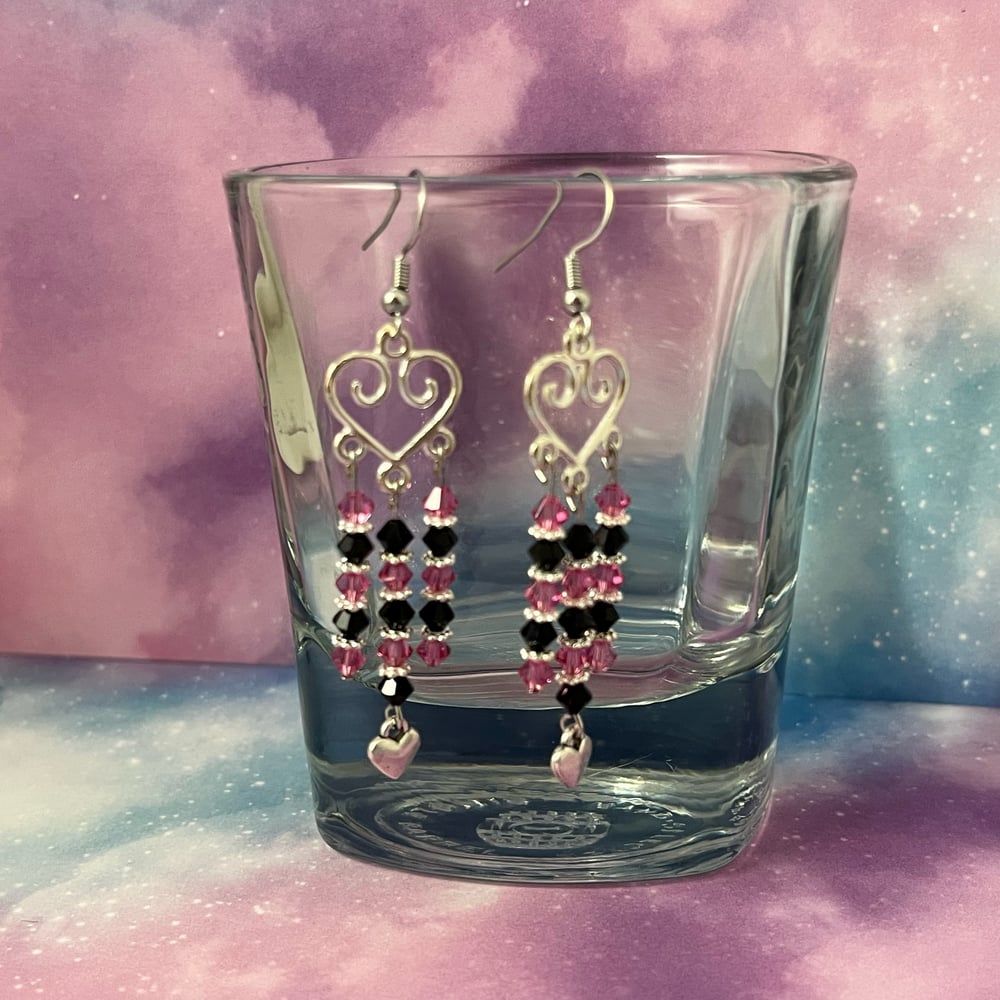 Image of Heart Sun Catcher Earrings