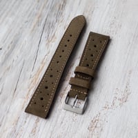Image 3 of Hunter Green Suede Racing Strap