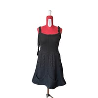 Image 1 of Artisanal Cable-Knit Mini Dress – One of a Kind