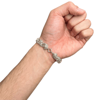 Image 4 of Alice Caviness German .925 Silver Filigree Bracelet 