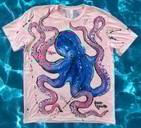 Image 1 of “UNDER THE SEA” HAND PAINTED T-SHIRT XL