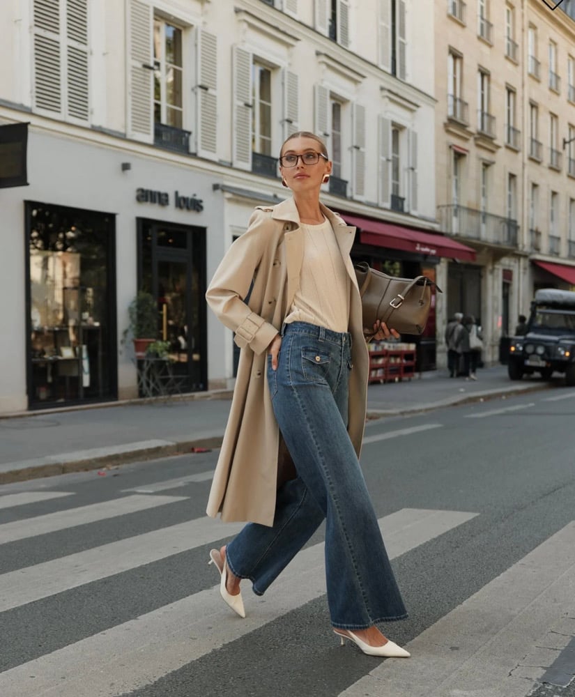 Image of Jean Flare Eloïse denim stone