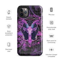 Image 4 of Dark Goth Baphomet Goat and Pentagram Tough Case for iPhone®