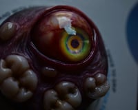 Image 9 of Teratoma, Glow bright eye, Swappable Phone Grip/Socket for smartphones