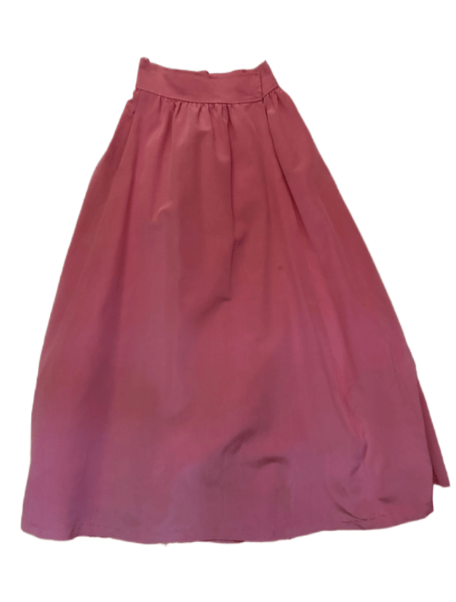 70s Saint Laurent Rive Gauche pink silk taffeta maxi ball skirt ysl