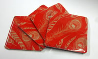 Feather Print Coasters