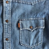 Image 4 of LEVI’S DENIM SHIRT ORANGE TAB 1980 OG (L)