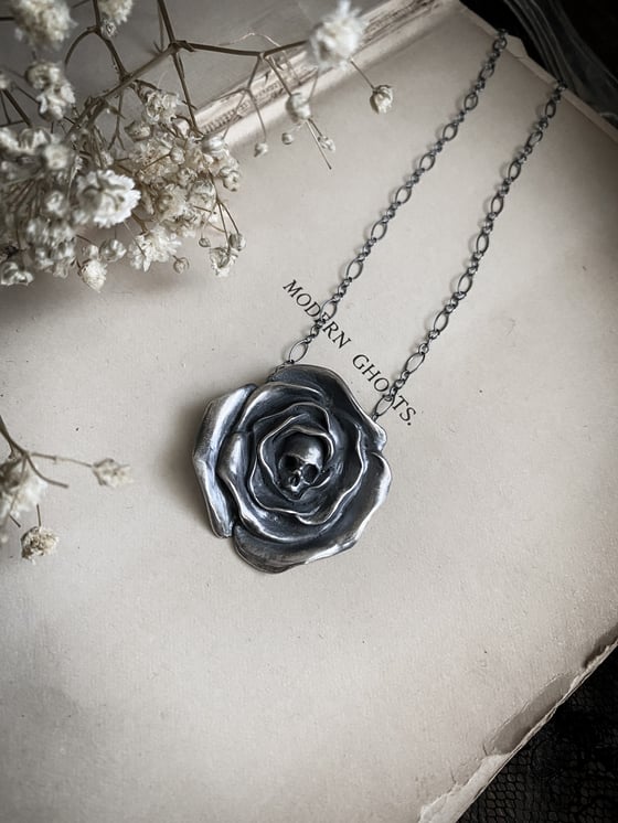 Image of Death’s rose (sterling) necklace 