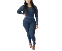 Image 2 of Tight Stripe Long Sleeve Set