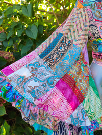 Image 17 of Patchwork Stevie top peach tassels