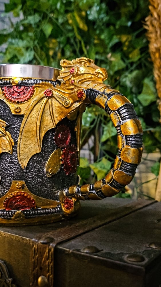 ๐The Armored Kingdom Yellow Mechanical Dragon Mug โ๏ธ๐๐บ