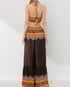 BOHO Jumpsuit (Black Combo) GREAT STRETCH (Tall & Plus Size Approved) Tie can be worn multiple ways. Image 2