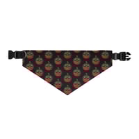 Image 1 of Pet bandana collar - Jack O Lantern Retro Orange Glow