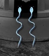 Image 5 of Ride the Sky Sterling Silver Snake Earrings