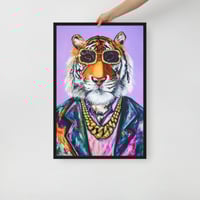 Image 1 of Fancy Tiger on Framed Canvas