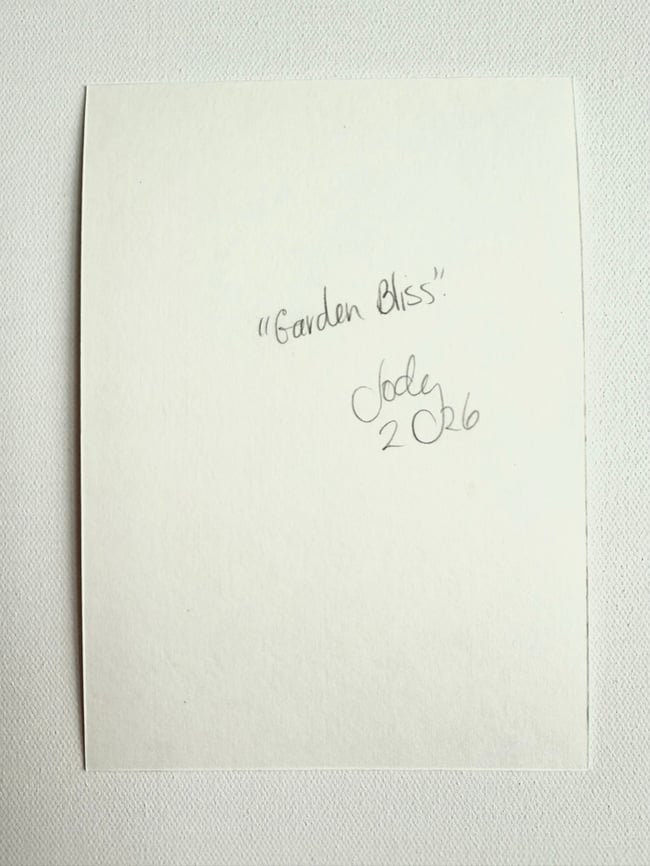 Garden Bliss. Original 5x7 paper painting.