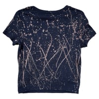 Image 3 of “BLEACHED VAMP LIPS” Custom Bleach Painted Baby Tee XL