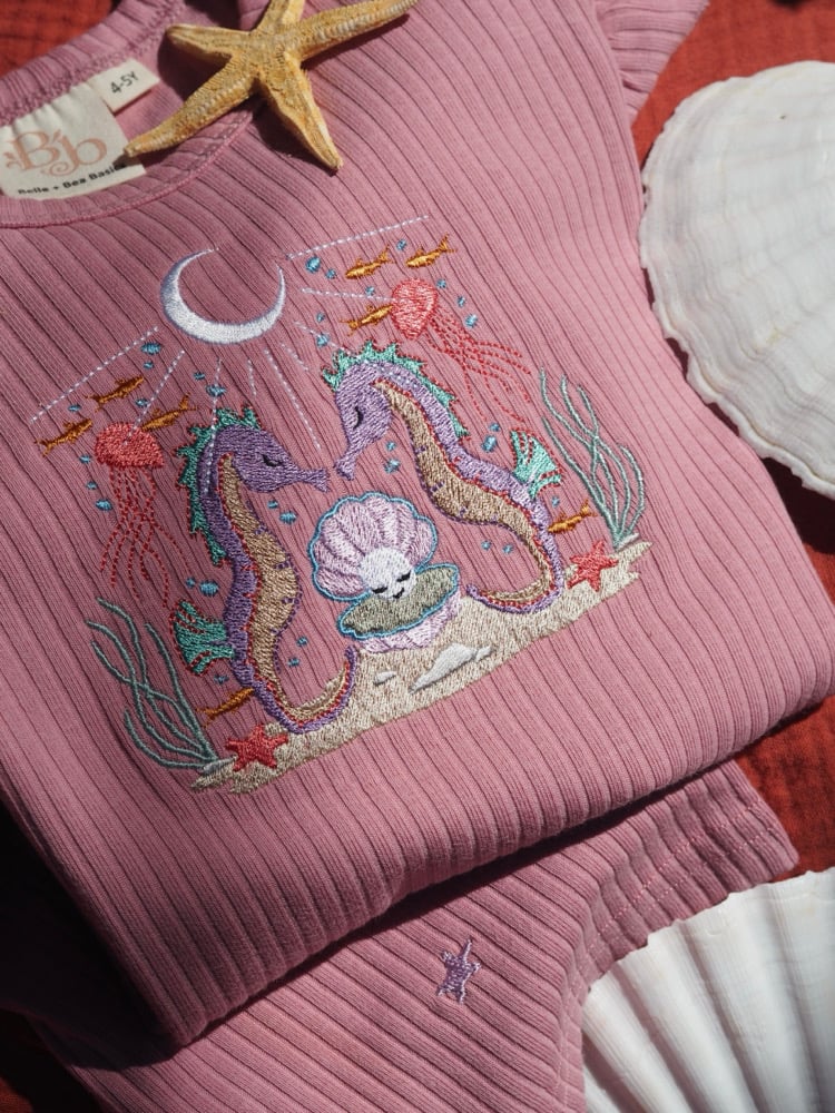 Image of Belle & Bee Collaboration - Raspberry Frill tshirt