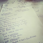 Image of Handwritten Lyric Sheets 