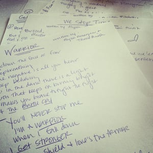 Image of Handwritten Lyric Sheets 