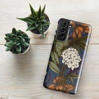 Image 21 of Art Nouveau Inspired Blue, Orange and White Boho Hippie Floral Sketch Tough case for Samsung®