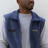 DISOBEY EMBROIDERED COLUMBIA FLEECE VEST