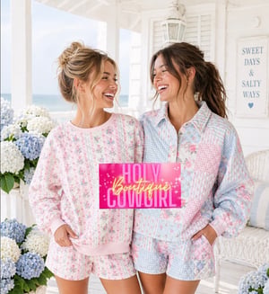 Image of Pink Floral Quilted Set 