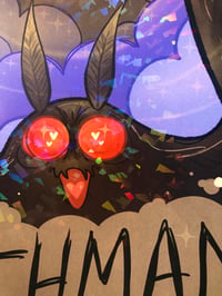 Image 4 of Mothman cryptid Holographic Print 