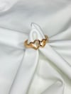 LOVE IS IN THE AIR ADJUSTABLE 14K GOLD PLATED RING