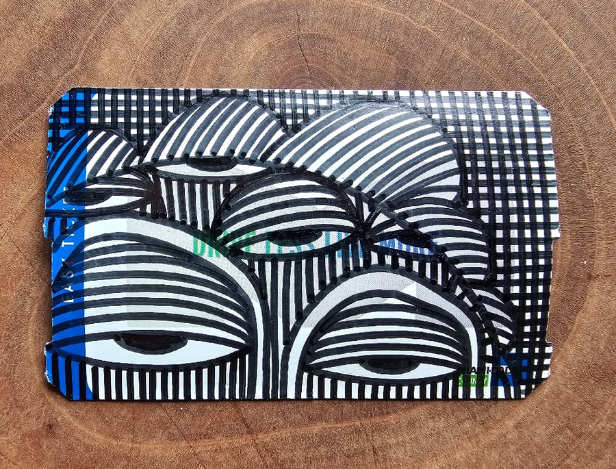 Image of Drawn on used metro card....
