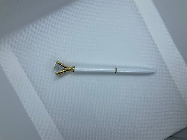 Diamond wand Pen - white (personalized)