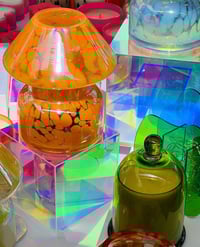Image 1 of ORANGE GLASS LAMP