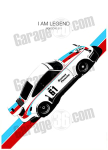 Image of "I AM LEGEND" Digital Print Poster - Porsche 911 RSR