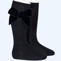 Image 3 of Cóndor velvet bow socks 