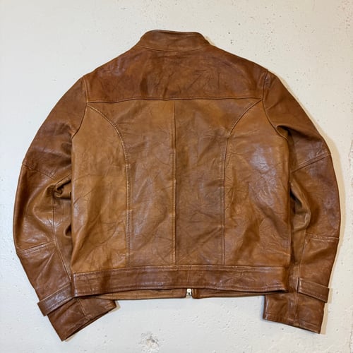 Image of 1990s Leather Biker Jacket, Size Medium