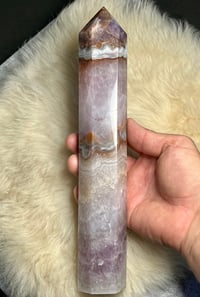 Image 3 of Large Amethyst With Mexican Lace Agate Generator #2411