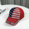 Bling American Flag  Baseball Caps