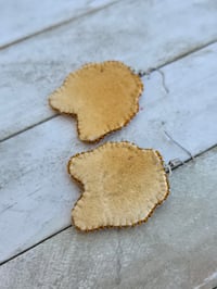 Image 3 of Med Blue Floral earrings