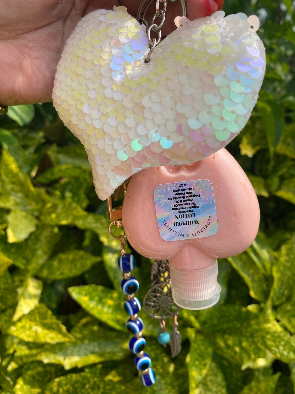 Whipped Glitter Pink Lotion Stardust-Keychain