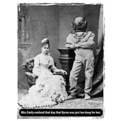 Image of Vintage Odd Canvas Print - Miss Emily and the Diver