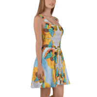 Image 2 of Skater Dress (flying with butterflies)
