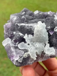 Image 7 of Purple Polyhedral Pyramid & Cubic Fluorite Specimen #2044