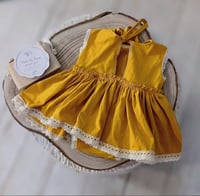 Image 2 of Newborn girls body-dress Emma | honey yellow