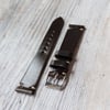 19mm Horween Shell Cordovan Strap - Dark Brown