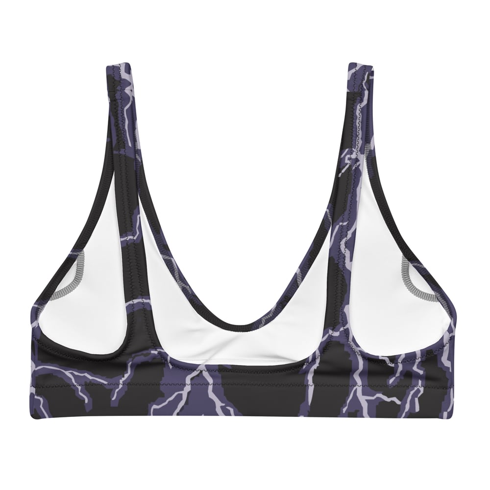 Lightning bolt padded bikini top