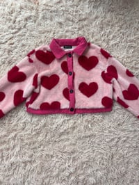 Image 1 of Heart Cropped Hoodie.